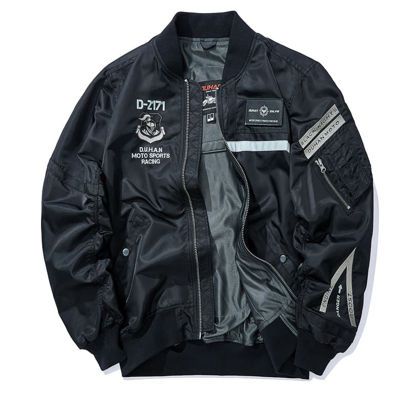 Duhamo Dark Rider Jacket Motorcycle Riding Suit Classic Bomber Jacket Reflective Anti-Fall CE Equipment 7