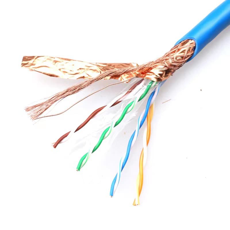 Wholesale Category 7 Category 6 double shielded finished network cable Gigabit network cable anti-interference ground wire finished Category 6 jumper 7