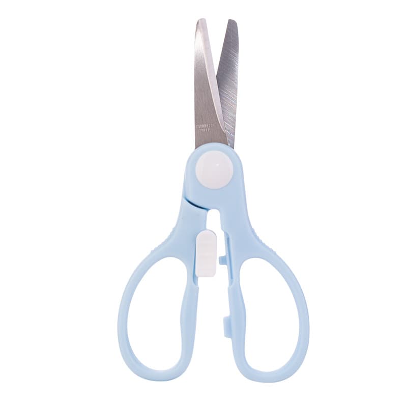 Dorado cloth baby food supplement scissors for baby vegetables, meat and fruits feeding supplement scissors with buckle design 6359 6