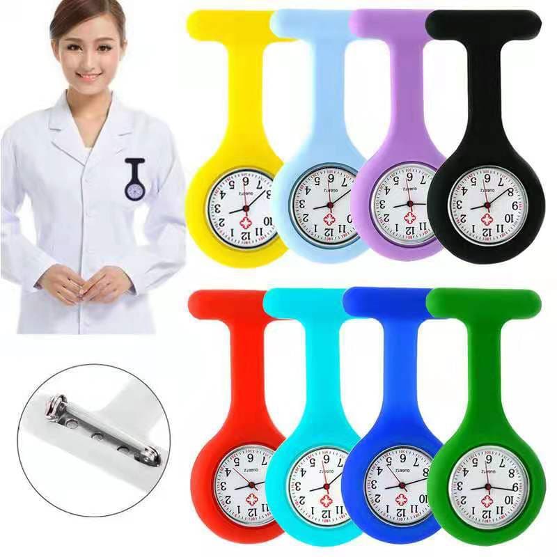 Foreign trade nurse watch silicone breast watch pin hanging watch student pocket watch quartz logo gift dial watch spot 3