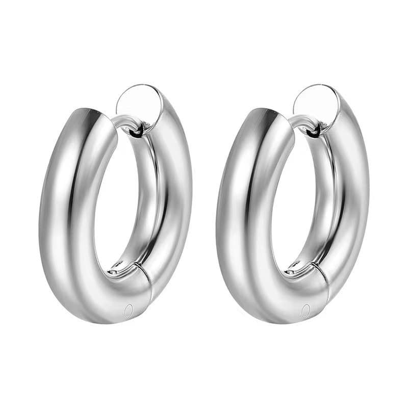 Cross-border special supply of stainless steel earrings, unisex style, bold earrings, versatile fashionable 18k gold plated earrings wholesale 7