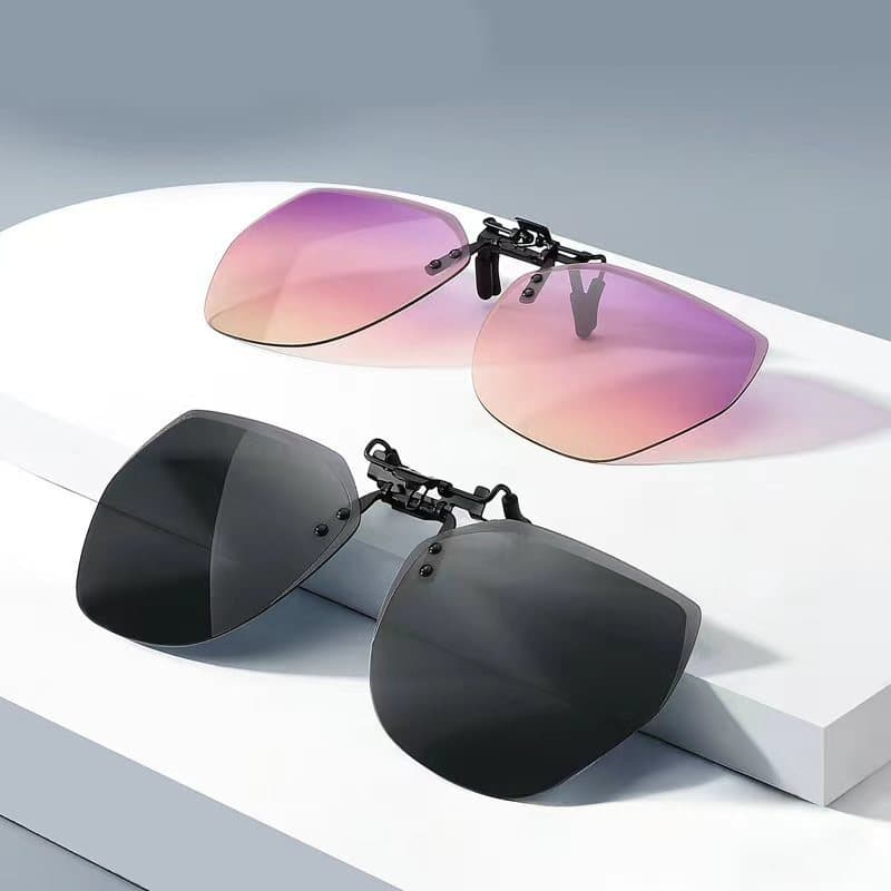 2025 New Flip-Up Sunglasses Polarized Clips Frameless Polygon Men’s and Women’s Sunglasses Clips Wholesale 1020 2