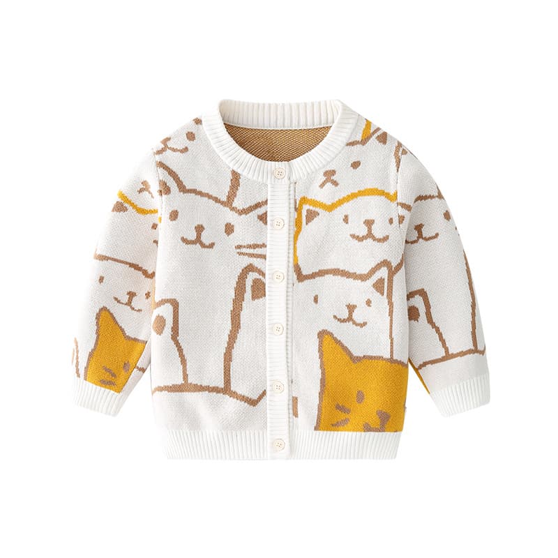 Korean style boys' sweater pure cotton type A baby knitted sweater children's sweater cardigan spring and autumn boys' knitted cardigan 6