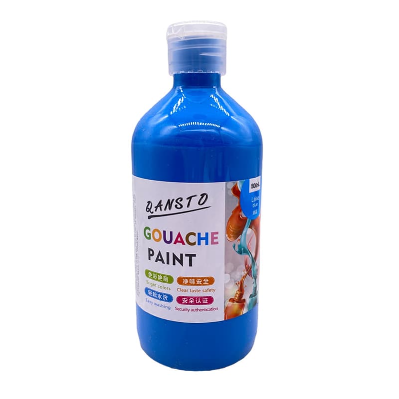 Gouache paint 500ml bottled children's watercolor diy painting graffiti student art painting hand-painted practice washable 6