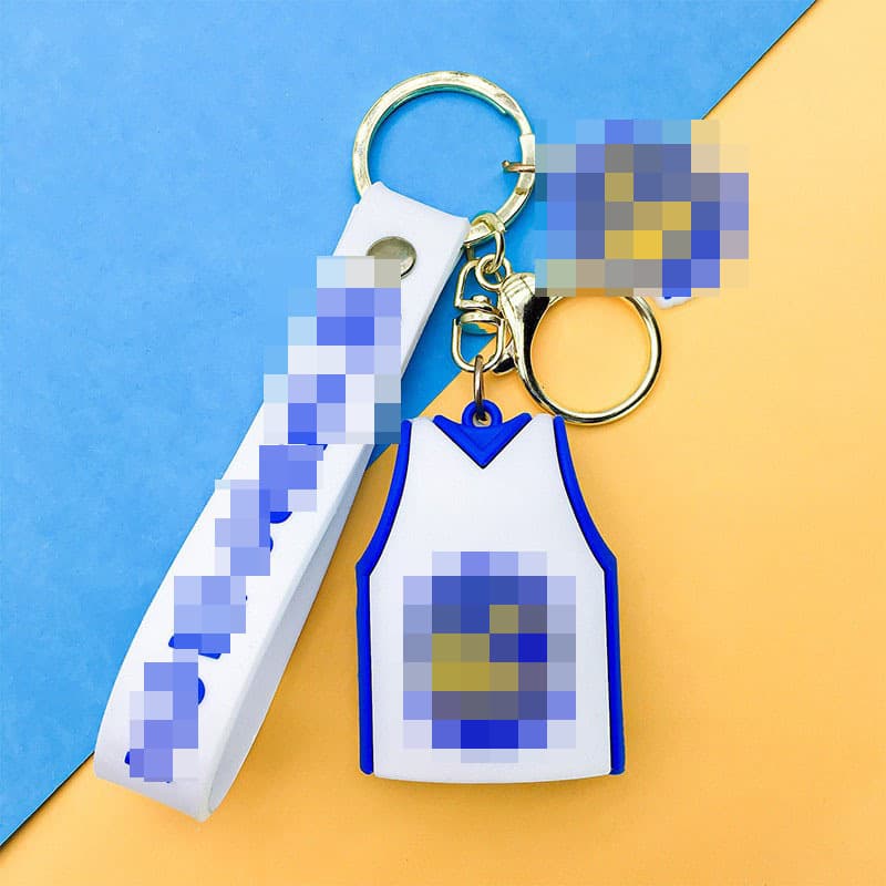 New creative men's and women's trendy personalized basketball jersey keychain basketball pendant school bag decoration small gift pendant 5