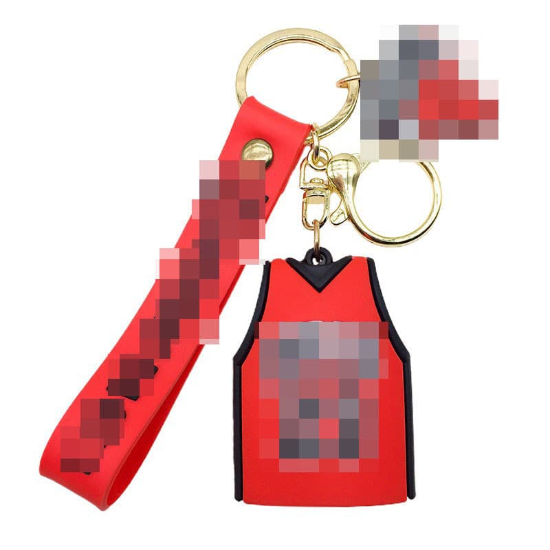New creative men's and women's trendy personalized basketball jersey keychain basketball pendant school bag decoration small gift pendant 6