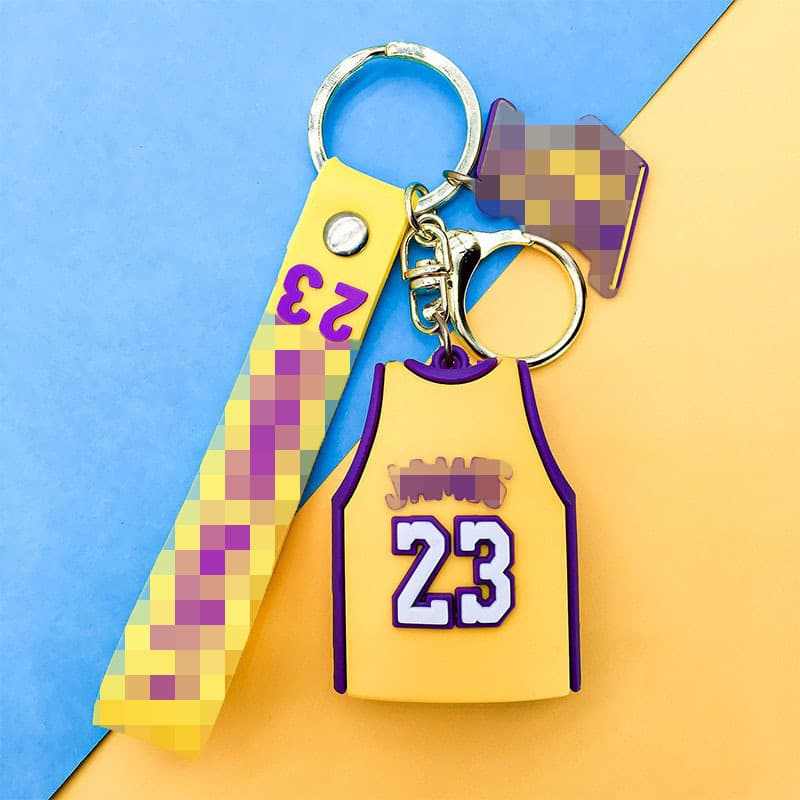 New creative men's and women's trendy personalized basketball jersey keychain basketball pendant school bag decoration small gift pendant 7