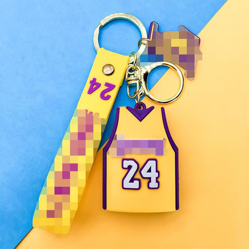 New creative men's and women's trendy personalized basketball jersey keychain basketball pendant school bag decoration small gift pendant 8