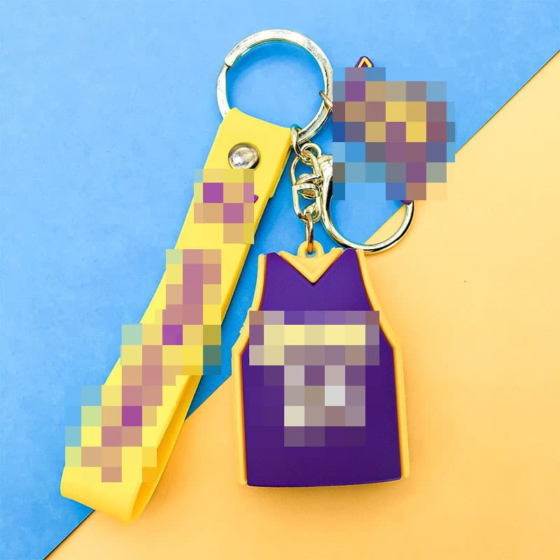 New creative men's and women's trendy personalized basketball jersey keychain basketball pendant school bag decoration small gift pendant 9
