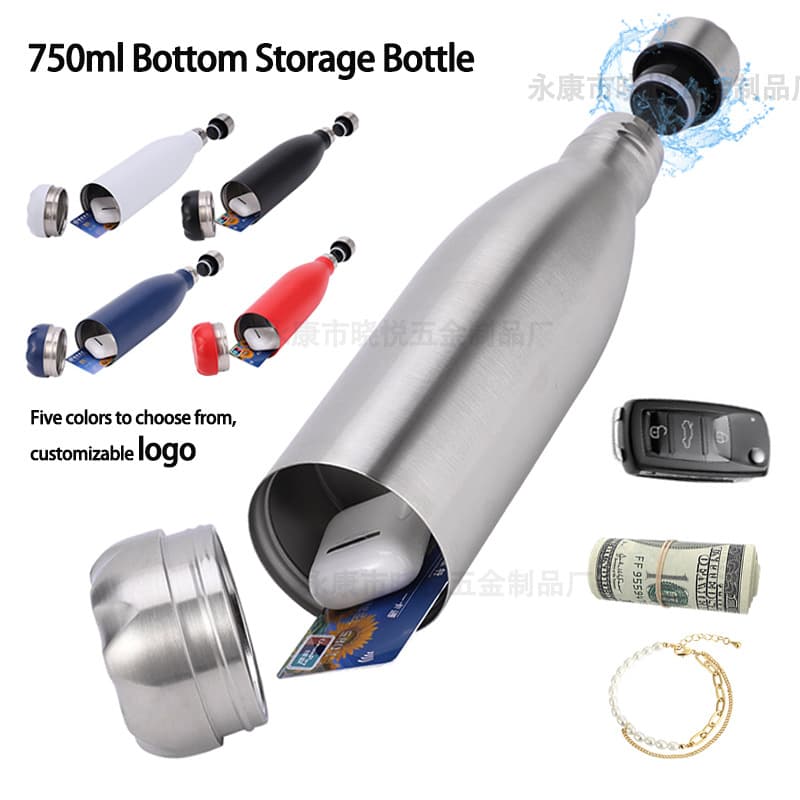 Detachable bottom 750ml Coke bottle, outdoor storage, hot and cold storage, Amazon’s most popular stainless steel thermos cup 1