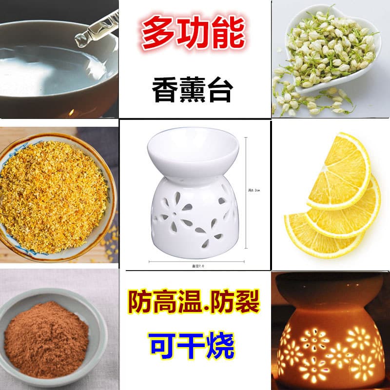 Aromatherapy furnace essential oil furnace aromatherapy lamp incense night light electronic incense burner ceramic candle bedroom aromatherapy machine 4