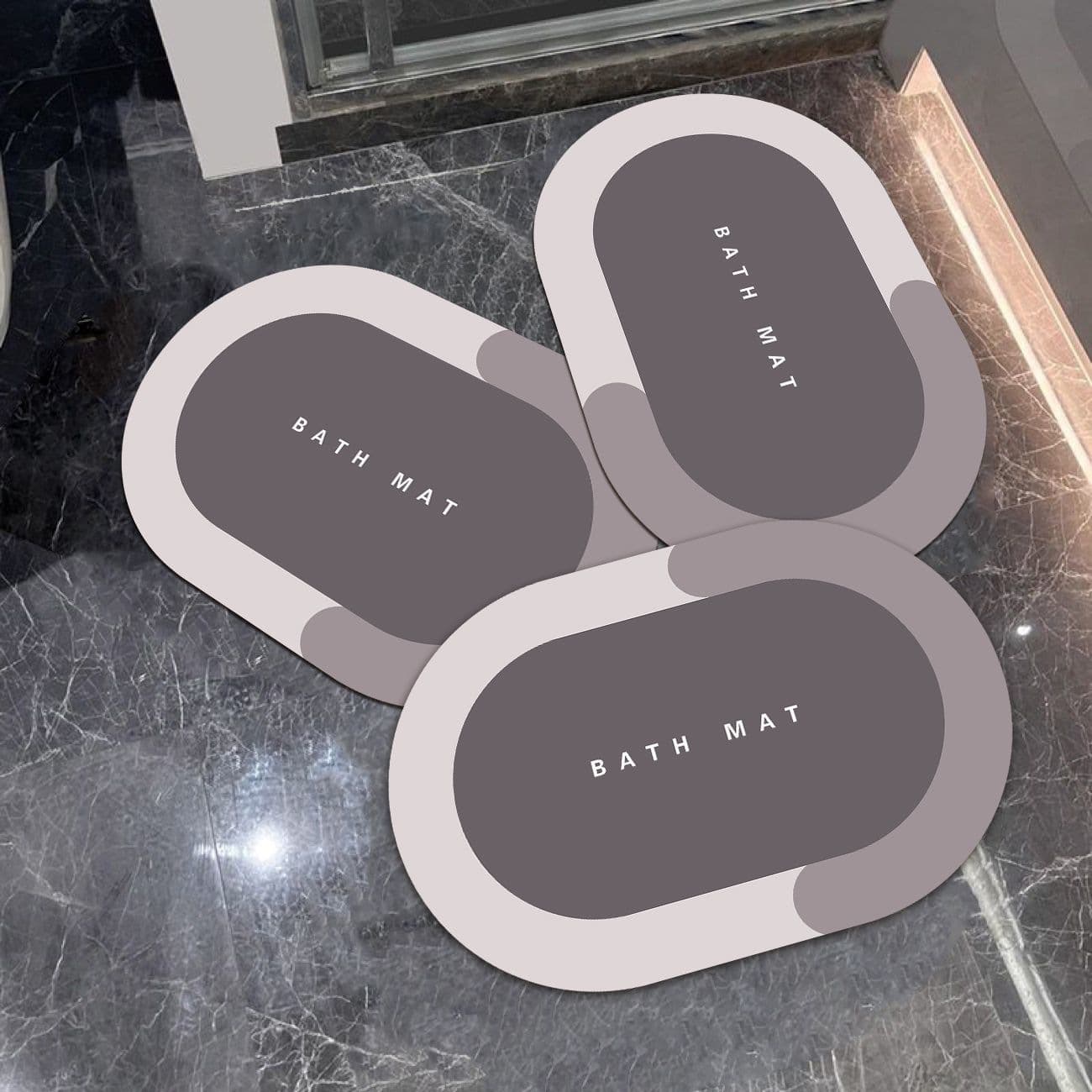 Diatom mud soft absorbent bathroom light luxury floor mat bathroom door carpet bathroom toilet non-slip foot mat quick drying 8
