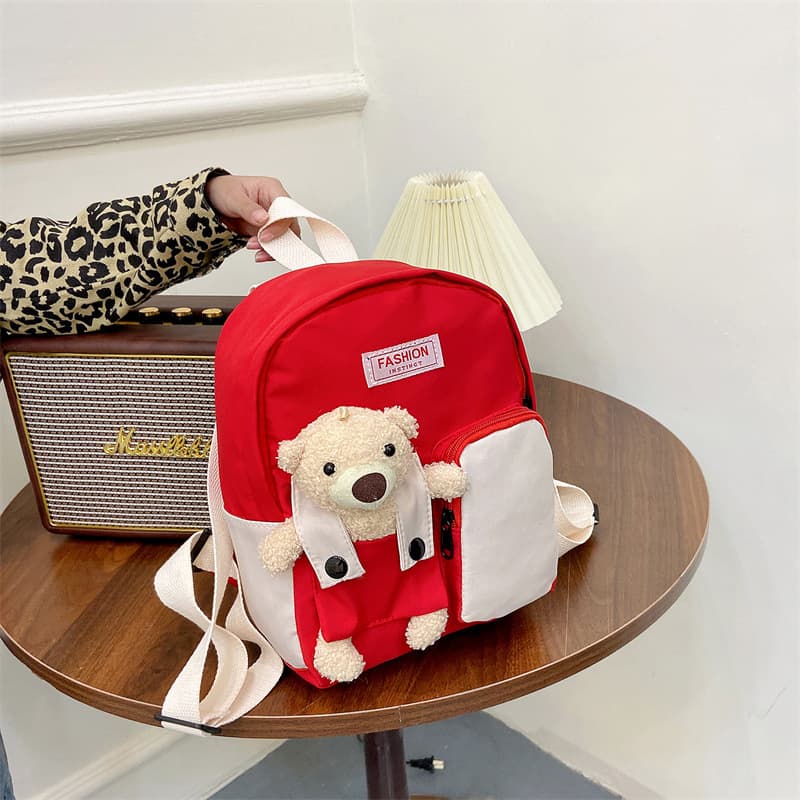 Cartoon children's schoolbag 2021 new kindergarten cute bear girl bag primary school student backpack wholesale 4
