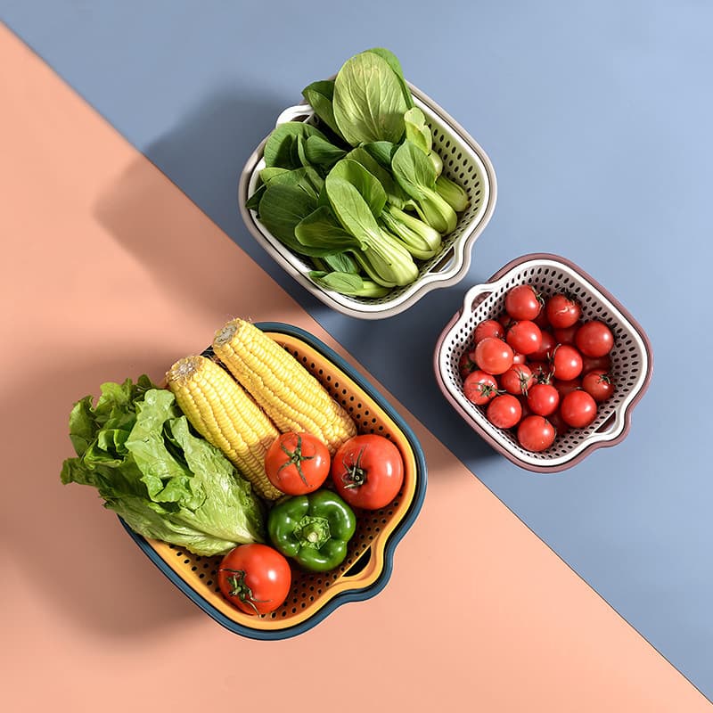 Six-piece kitchen sink drain basket set, multi-functional vegetable basket, double-layer drain basket, fruit basket, drain basket 3