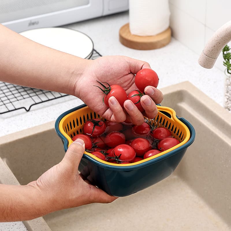 Six-piece kitchen sink drain basket set, multi-functional vegetable basket, double-layer drain basket, fruit basket, drain basket 5