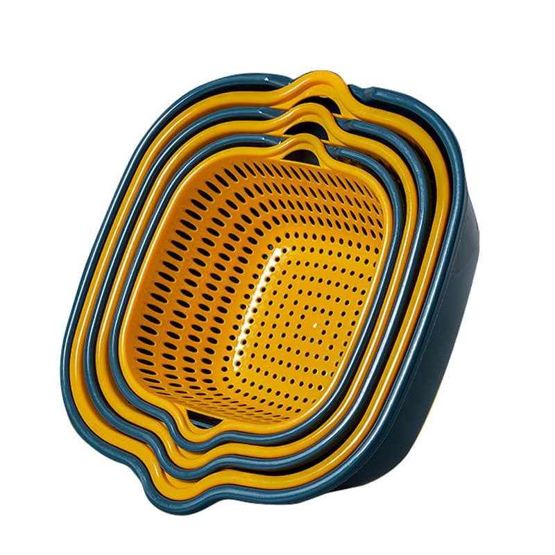 Six-piece kitchen sink drain basket set, multi-functional vegetable basket, double-layer drain basket, fruit basket, drain basket 6