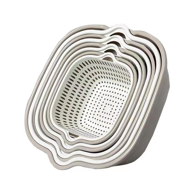 Six-piece kitchen sink drain basket set, multi-functional vegetable basket, double-layer drain basket, fruit basket, drain basket 9