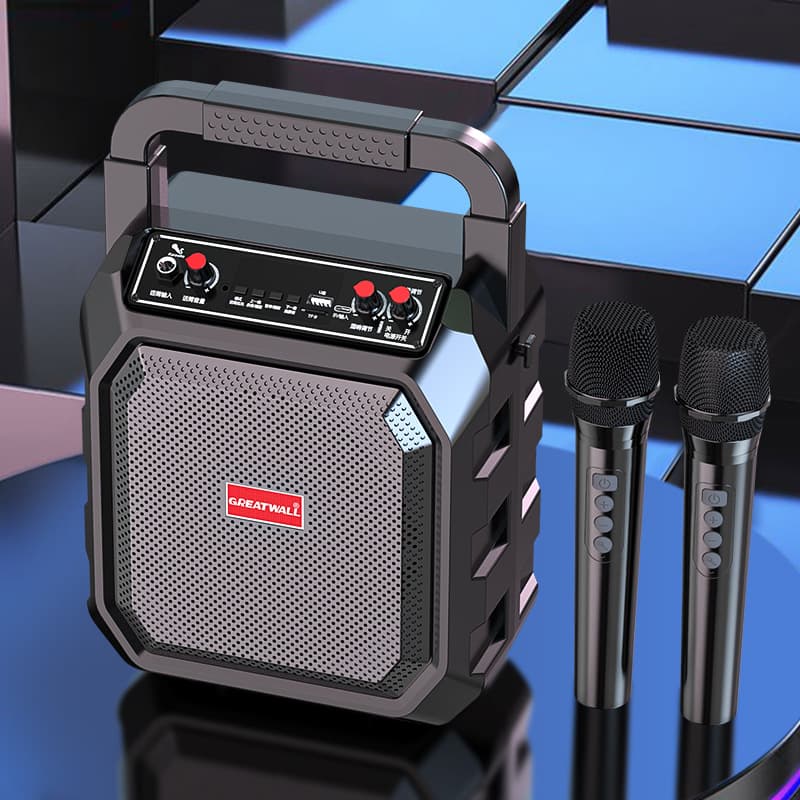 Outdoor square dance audio portable portable speaker home karaoke high volume with microphone Bluetooth card wireless 2