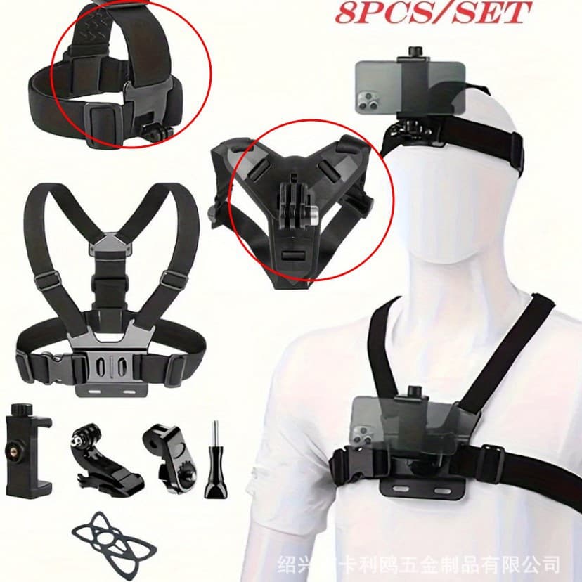 DJI action camera accessories GP wrist strap arm strap palm strap single shoulder strap school bag clip head strap chest strap bracket 1