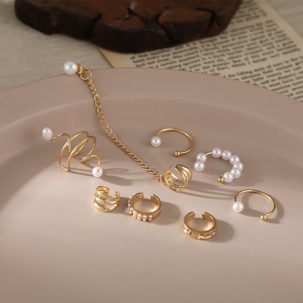 2022 new cross-border pearl ear clips for men and women non-pierced fake cartilage earrings earrings wholesale jewelry 3