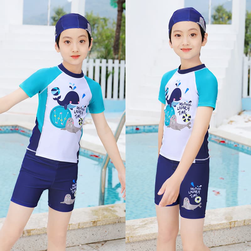 Nabemei 22-year-old children's split sun protection swimsuit boys' surfing suit boys' swimsuit sun protection UPF 2