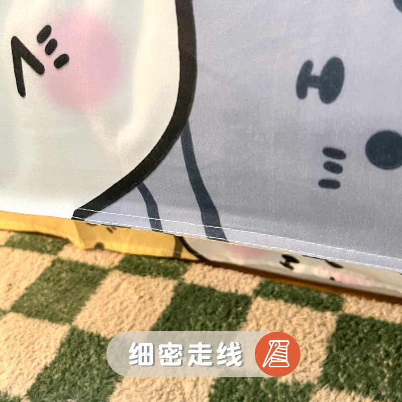Bedsheet four-piece quilt cover winter single student dormitory three-piece brushed single-piece quilt cover cartoon bedding 4