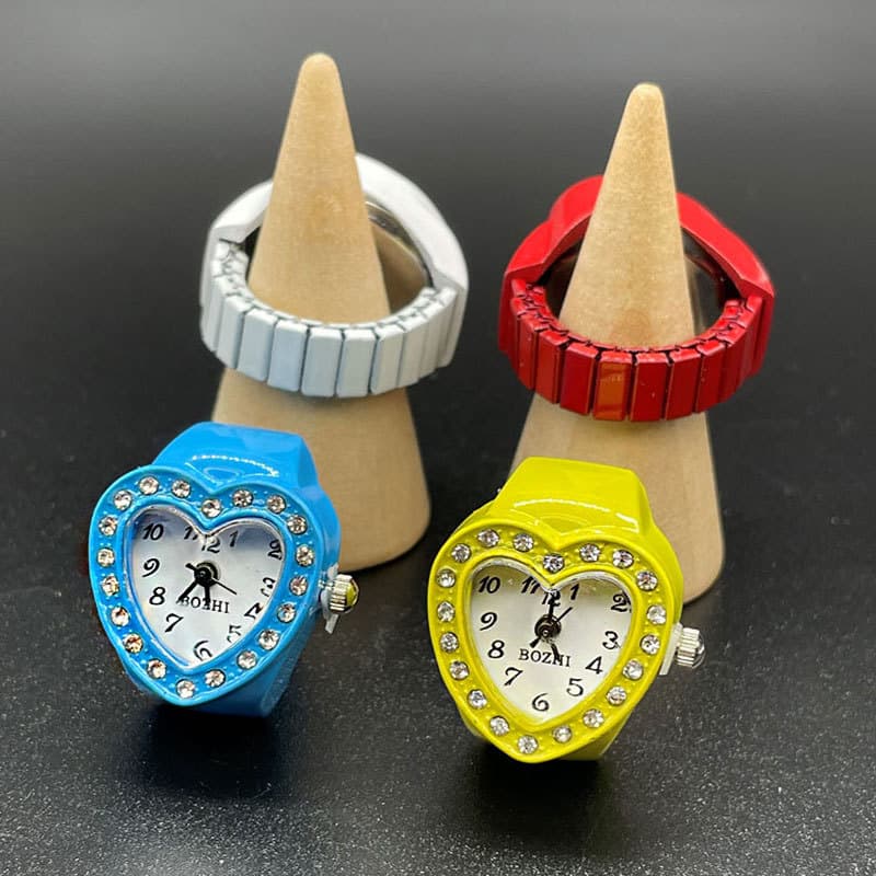 [Ring Watch] Korean style love with diamond trendy best-selling temperament female ring watch directly approved by cross-border foreign trade manufacturers 4
