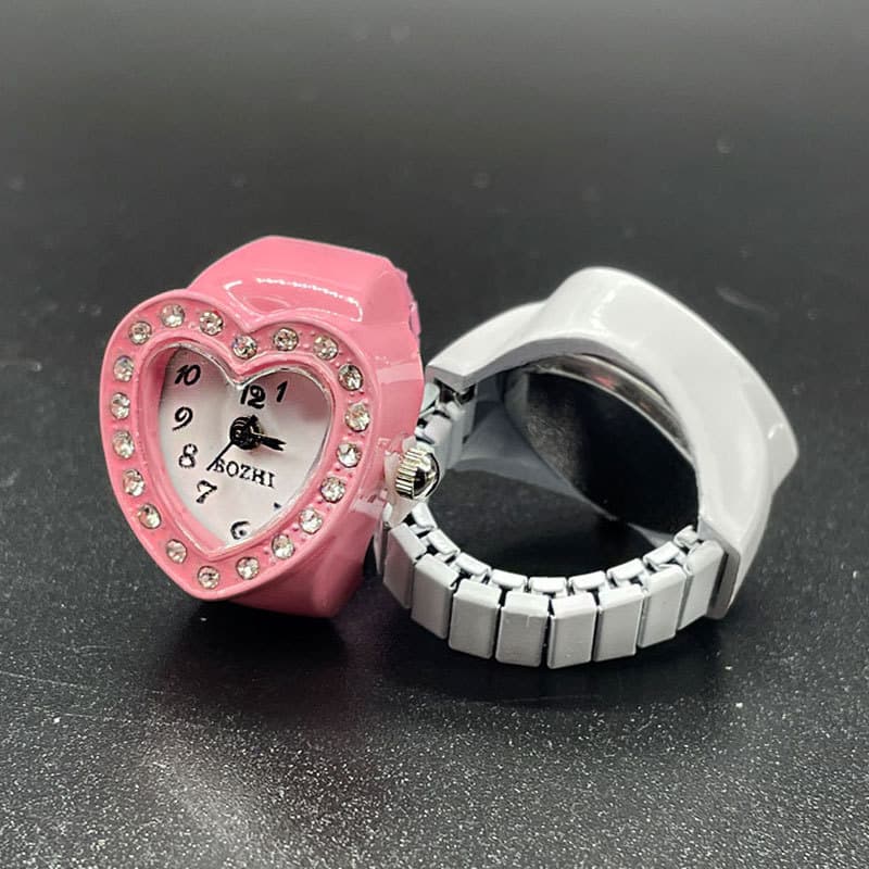 [Ring Watch] Korean style love with diamond trendy best-selling temperament female ring watch directly approved by cross-border foreign trade manufacturers 5