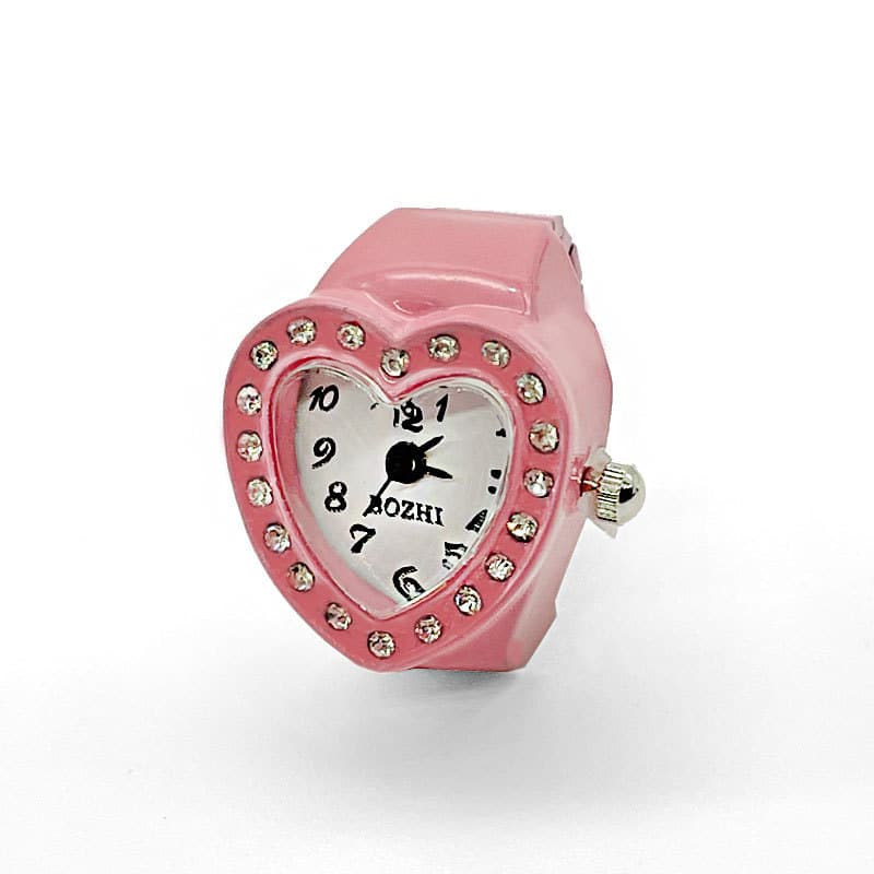 [Ring Watch] Korean style love with diamond trendy best-selling temperament female ring watch directly approved by cross-border foreign trade manufacturers 7
