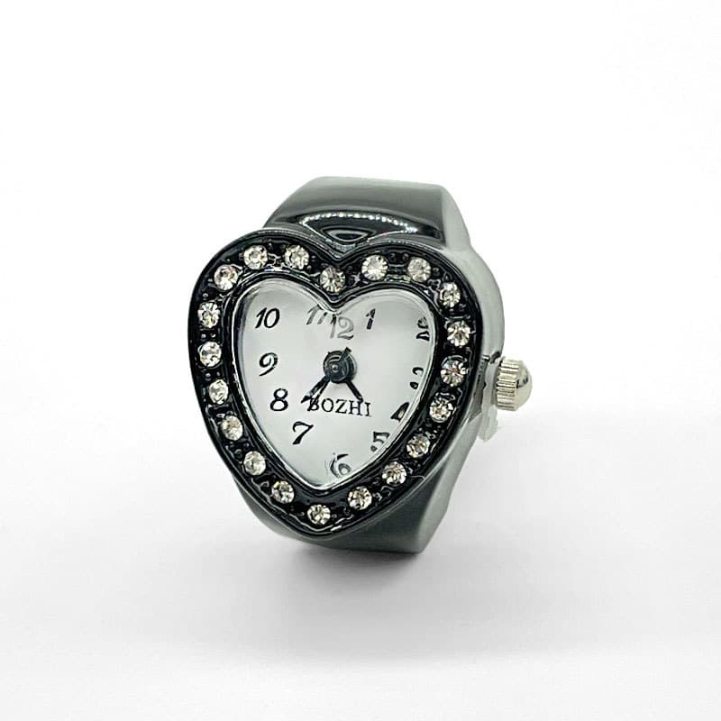 [Ring Watch] Korean style love with diamond trendy best-selling temperament female ring watch directly approved by cross-border foreign trade manufacturers 9