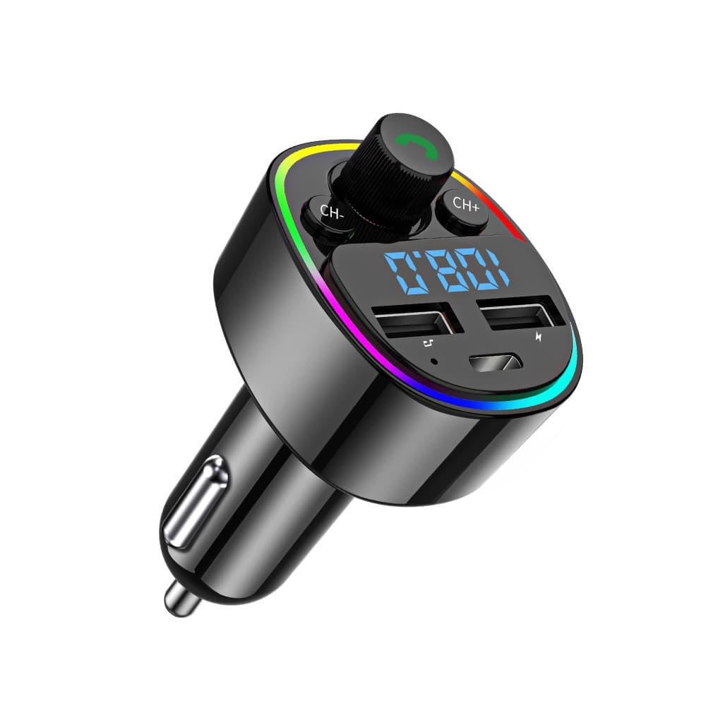 G67 new car mp3 bluetooth player car hands-free USB charging fm transmitter ambient light receiver 1