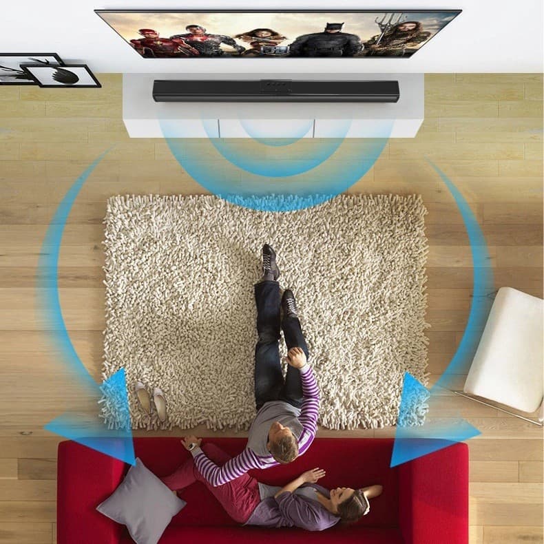 D01 echo wall soundbar long soundbar home theater high quality desktop wireless bluetooth speaker 4
