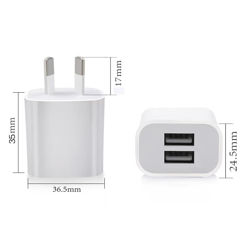 6th generation Australian standard charging head saa certified Australian standard dual usb fast charging 5v2a dual port Australian standard mobile phone charger wholesale 3