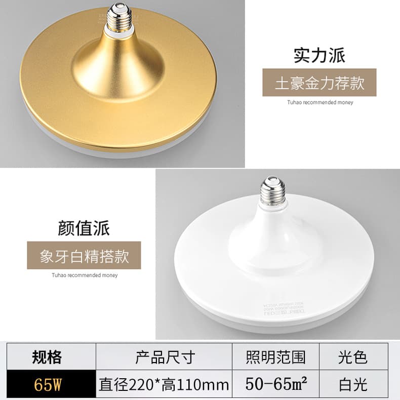 LED flying saucer bulb super bright energy-saving lamp E27 screw bulb ceiling lamp factory workshop household three-proof flying saucer lamp 7