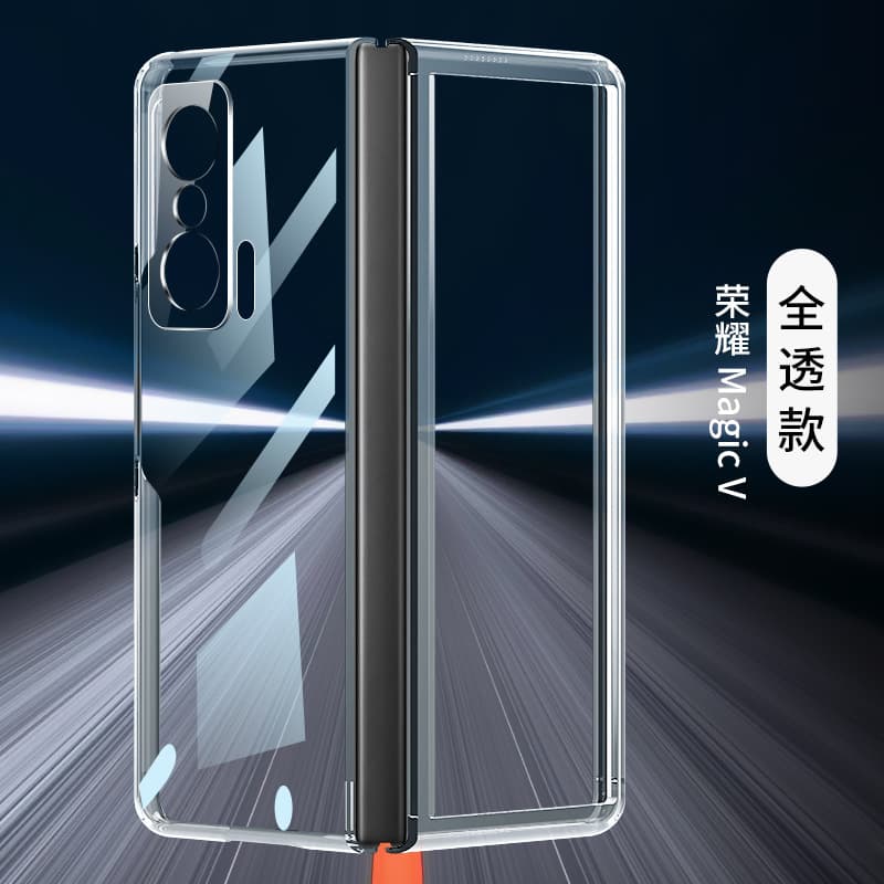 Suitable for Honor MagicV6 mobile phone case, folding screen, ultra-thin transparent protective cover, MagicVS2 lens all-inclusive 5 7