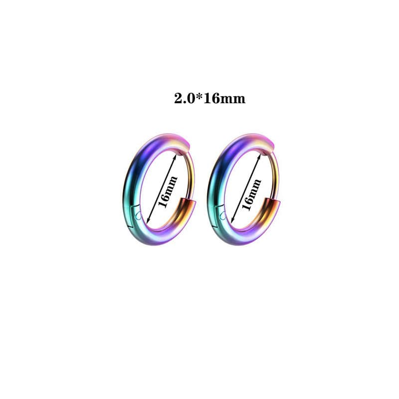 Wholesale 2.0 wire diameter coil earrings European and American fashionable simple stainless steel coil earrings cross-border hot sale 8