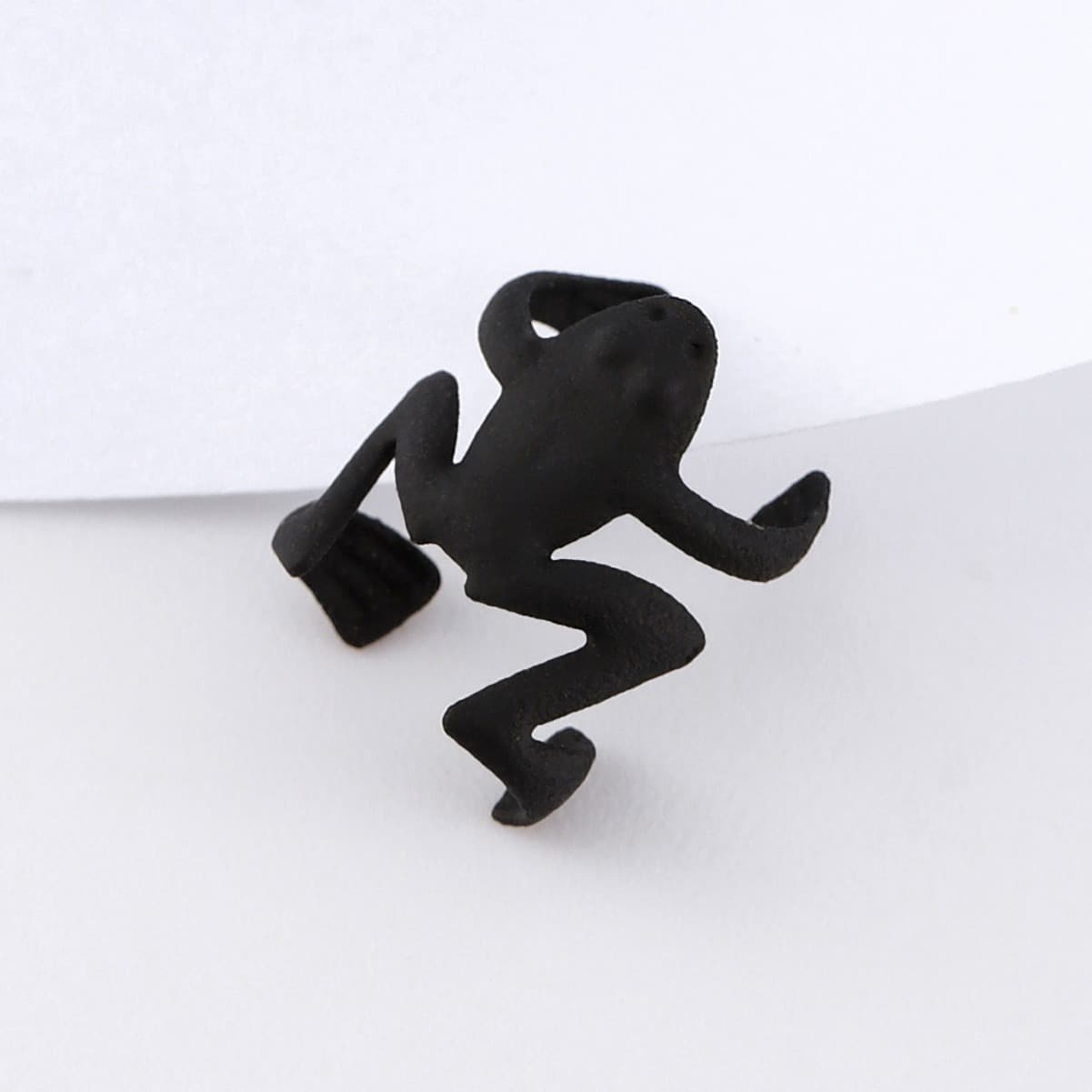European and American new non-perforated frog ear clips, simple and personalized spray-painted cute frog ear clips without piercing earrings 3