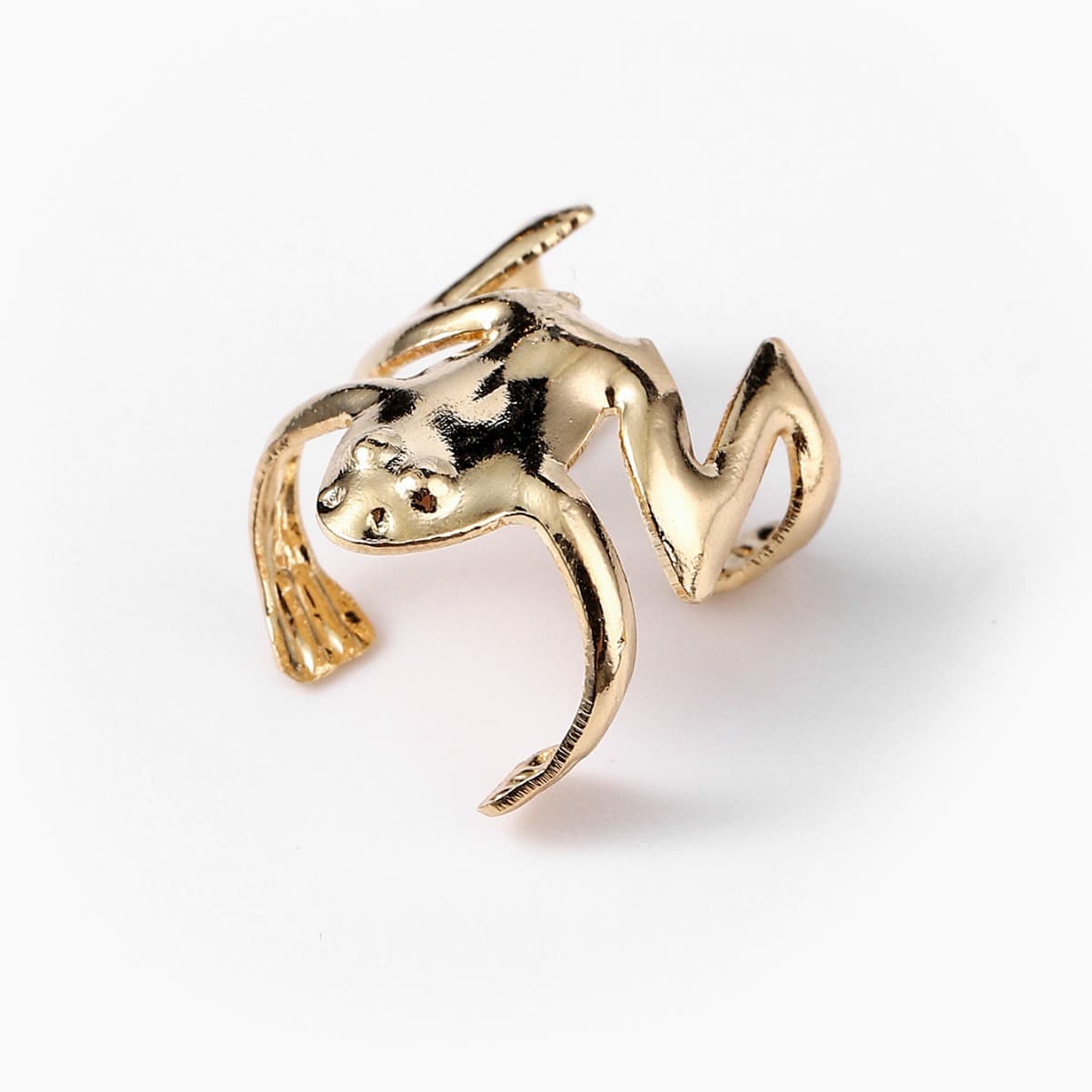 European and American new non-perforated frog ear clips, simple and personalized spray-painted cute frog ear clips without piercing earrings 4