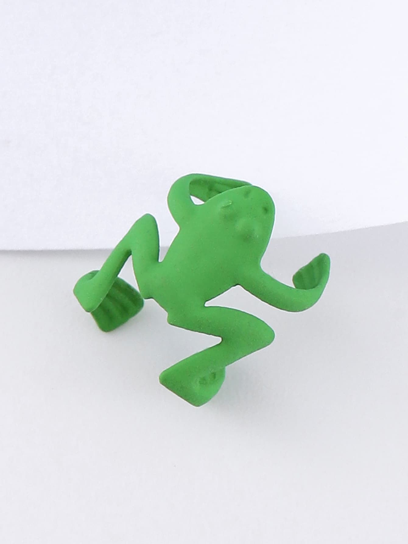 European and American new non-perforated frog ear clips, simple and personalized spray-painted cute frog ear clips without piercing earrings 7