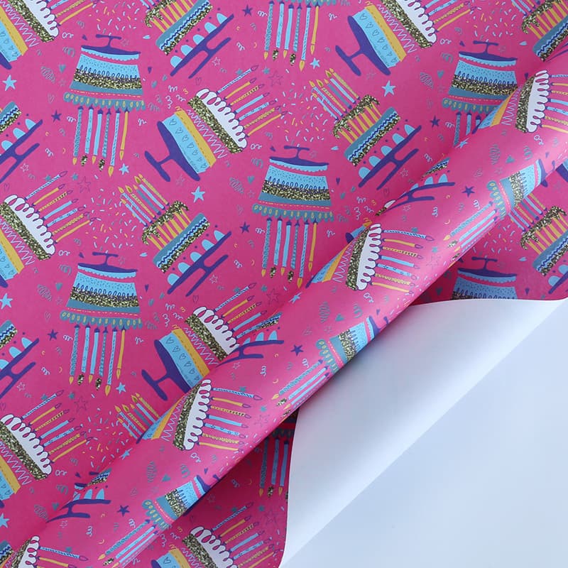 Amazon's new double-adhesive paper English Valentine's Day birthday gift packaging Holiday gift wrapping paper diy set 7