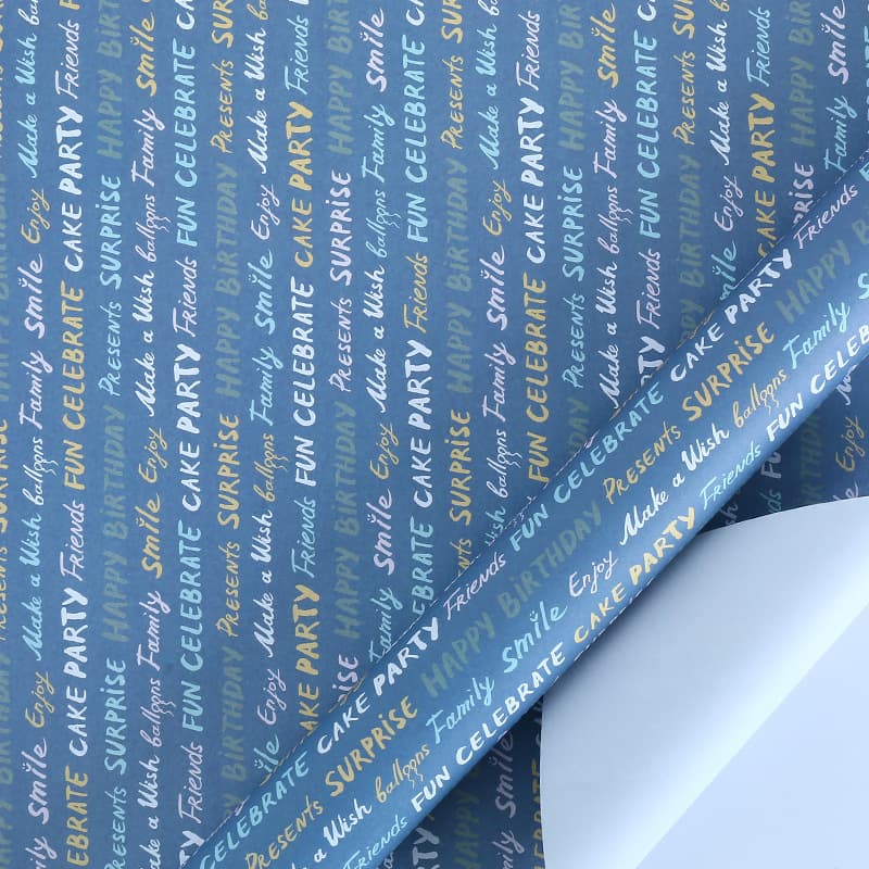 Amazon's new double-adhesive paper English Valentine's Day birthday gift packaging Holiday gift wrapping paper diy set 10