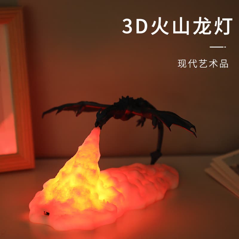 3D printed rocket lamp new and unique gift cross-border electronic creative product ornament led night light 1