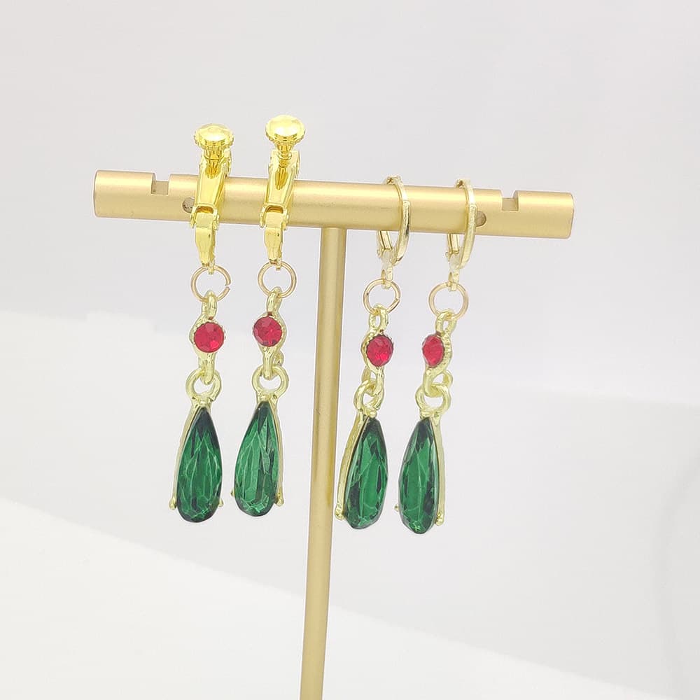 Anime Howl's Moving Castle Earrings Fashion Emerald Drop Earrings Fashion Pendant Ear Clip Ear Ring Cartoon 3