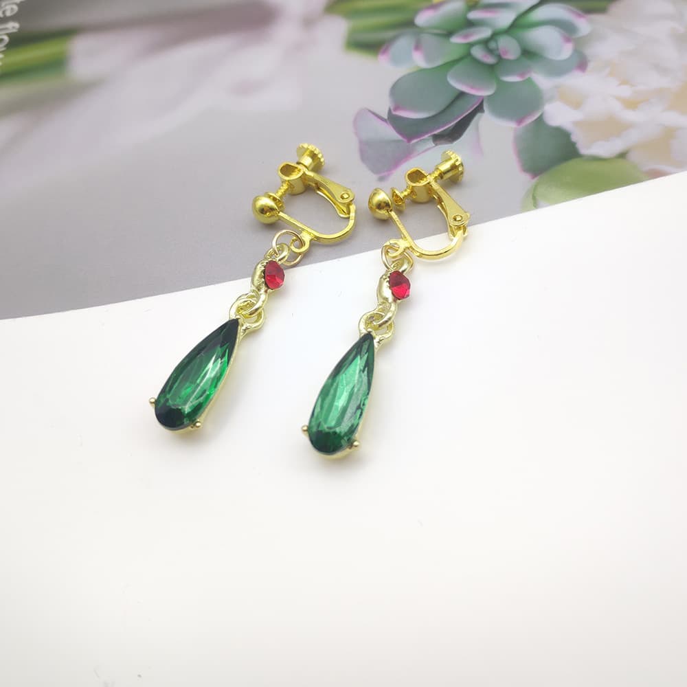 Anime Howl's Moving Castle Earrings Fashion Emerald Drop Earrings Fashion Pendant Ear Clip Ear Ring Cartoon 8