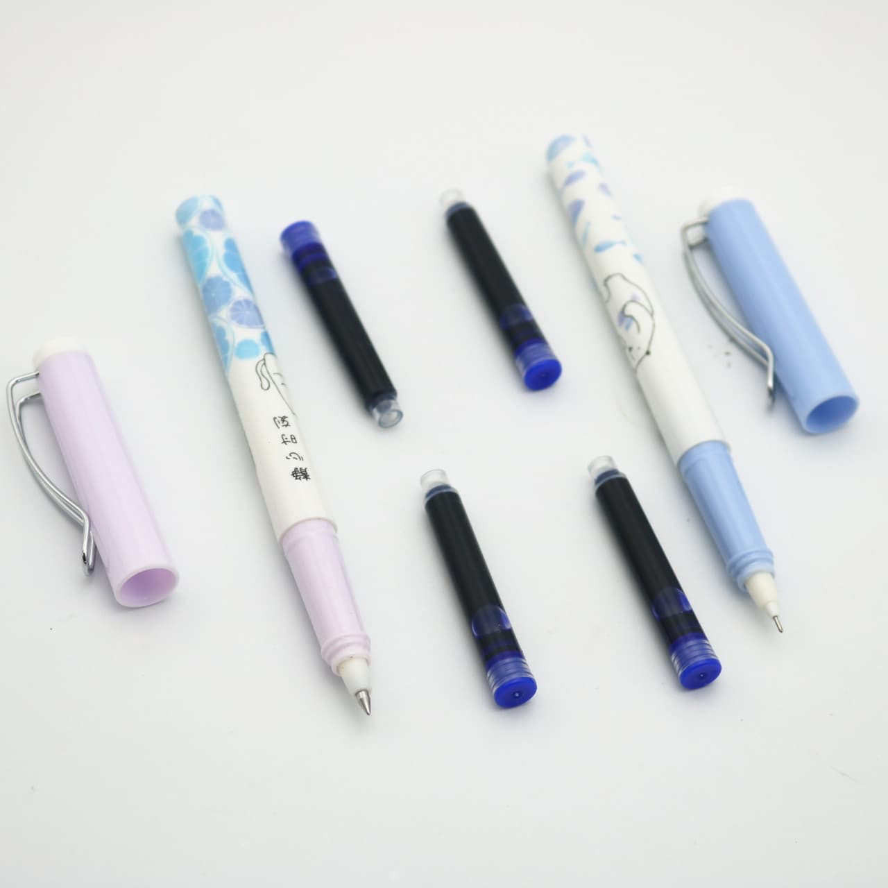 Wholesale Heiren 3850B card-mounted straight liquid bag-changing ball-ball pen with ink bag for students to practice calligraphy pen set 5