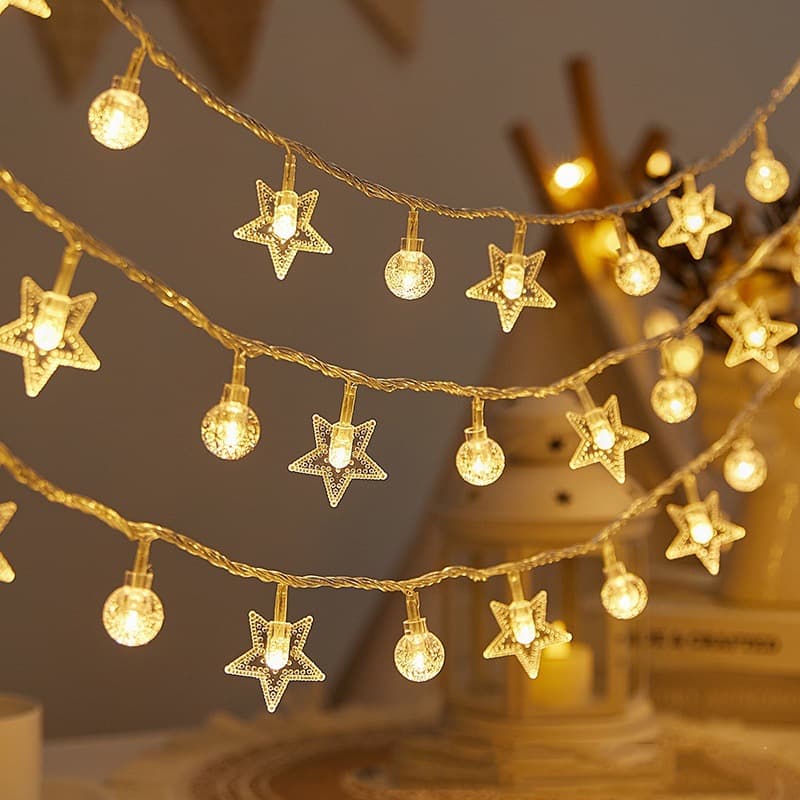LED star light atmosphere light camping light ball light string birthday decoration bedroom internet celebrity decoration small lantern wholesale 1