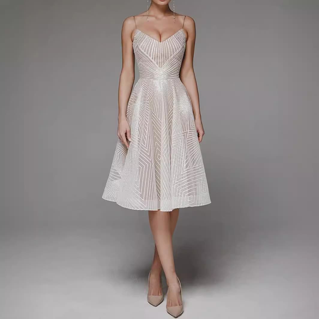 2021 spring and summer new foreign trade women's long skirt independent station European and American sexy suspender embroidered sleeveless dress 1