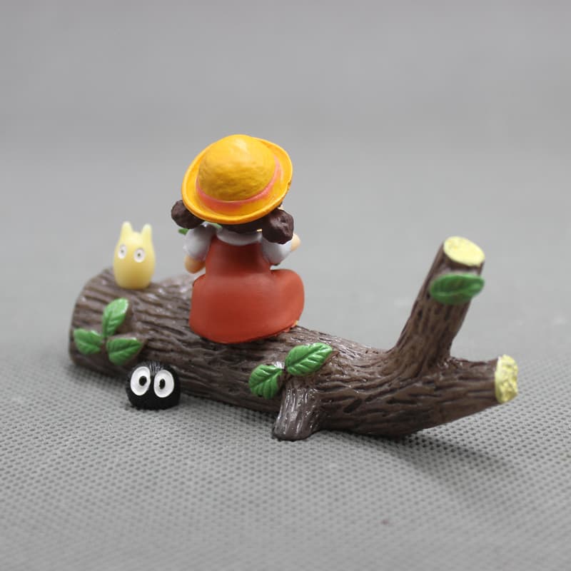 New creative fish tank accessories green leaves and big branches miniature landscape gardening dead wood cartoon car decoration base 4
