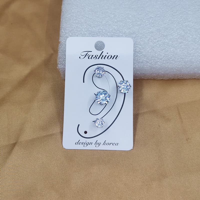Temperament ear clip without piercing for women, flash diamond zircon ear bone nail, magnet ear socket ear nail, simple ear bone clip ear nail for men 4