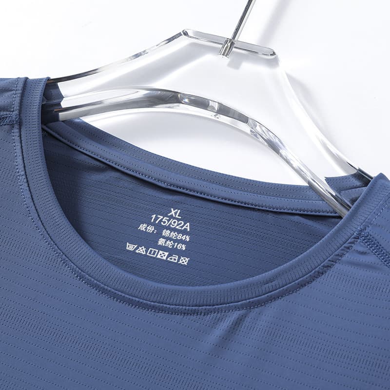 Summer new printed ice silk T-shirt for men's sports, leisure, running and fitness breathable short-sleeved men's outdoor quick-drying clothes 4